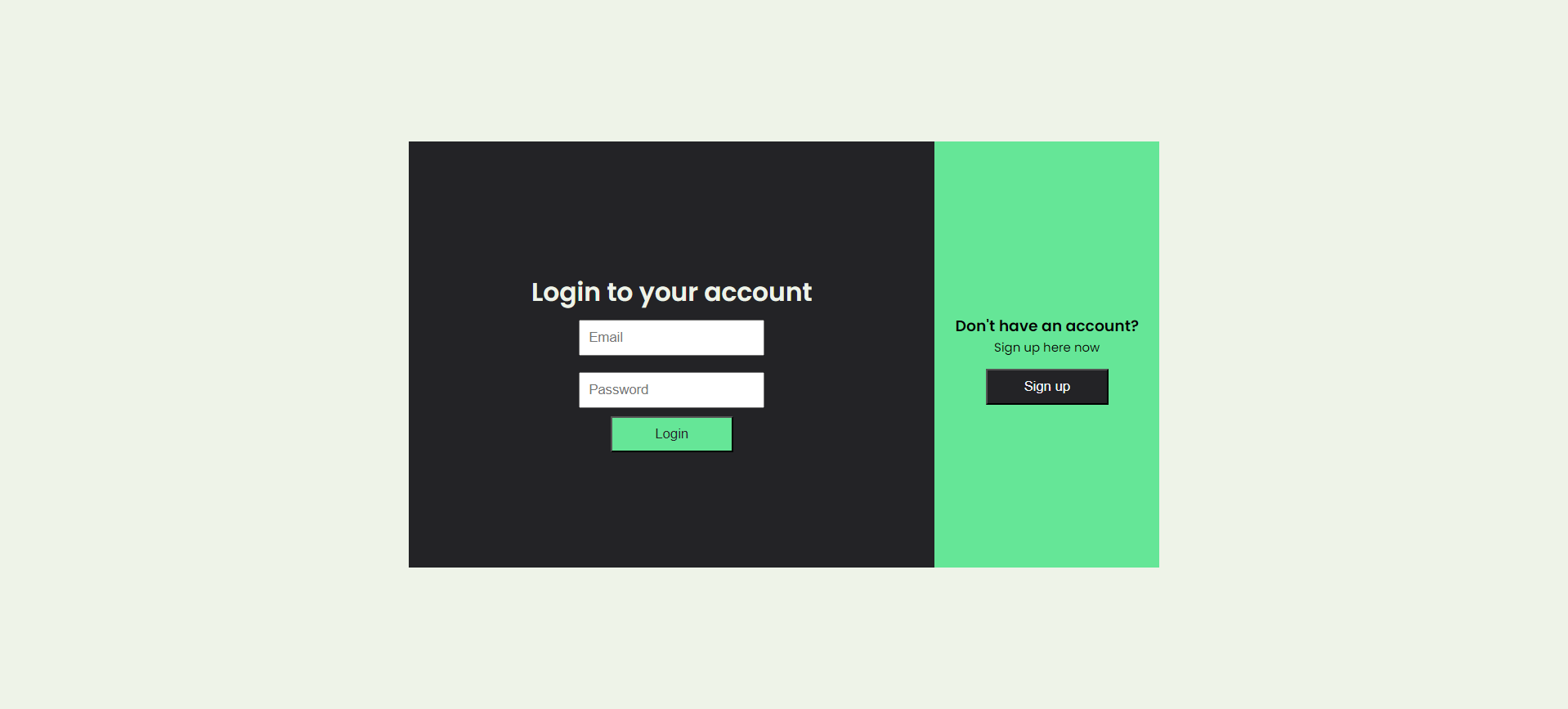 login page