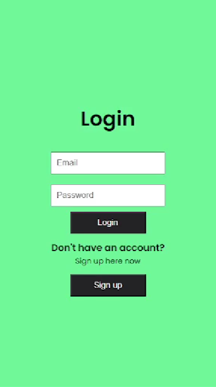 login page